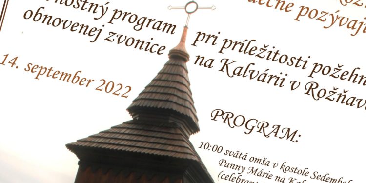 Požehnanie obnovenej zvonice na Kalvárii v Rožňave