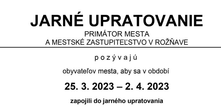 Jarné upratovanie v Rožňave