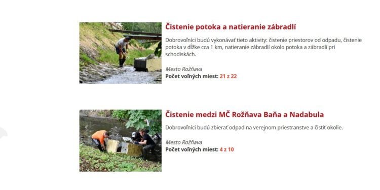 Dobrovoľníci sa môžu zapojiť do dvoch aktivít