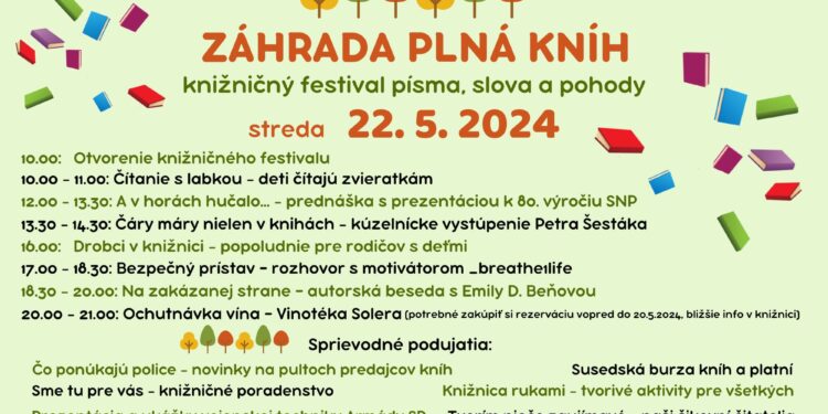Záhrada plná kníh – knižničný festival písma, slova a pohody