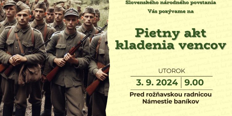 80. výročie SNP v Rožňave: Spomienka na hrdinstvo a odvahu
