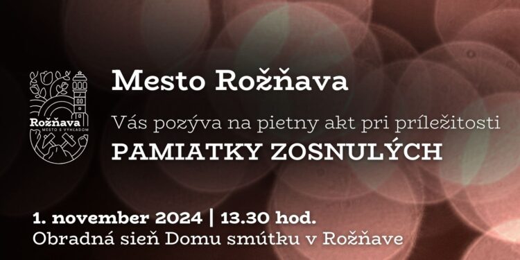 V Rožňave si pripomenieme Pamiatku zosnulých